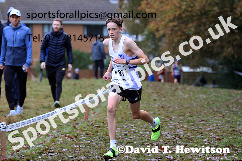 Boys Under-15s 2024 National Cross Country Relays, Berry Hill Park, Mansfield.   Photo: David T. Hewitson/Sports for All Pics